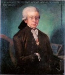 Mozart in 1777, the year this concerto was composed, by an unknown artist.